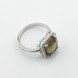 Серебряное кольцо с султанитом и фианитами 3101972, 16 размер