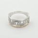Серебряное кольцо Зигзаг с фианитами с золотыми накладками к838ф, 18 размер