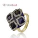 Золотое кольцо с аметистом и бриллиантами Арт. TKM2260, Фиолетовый