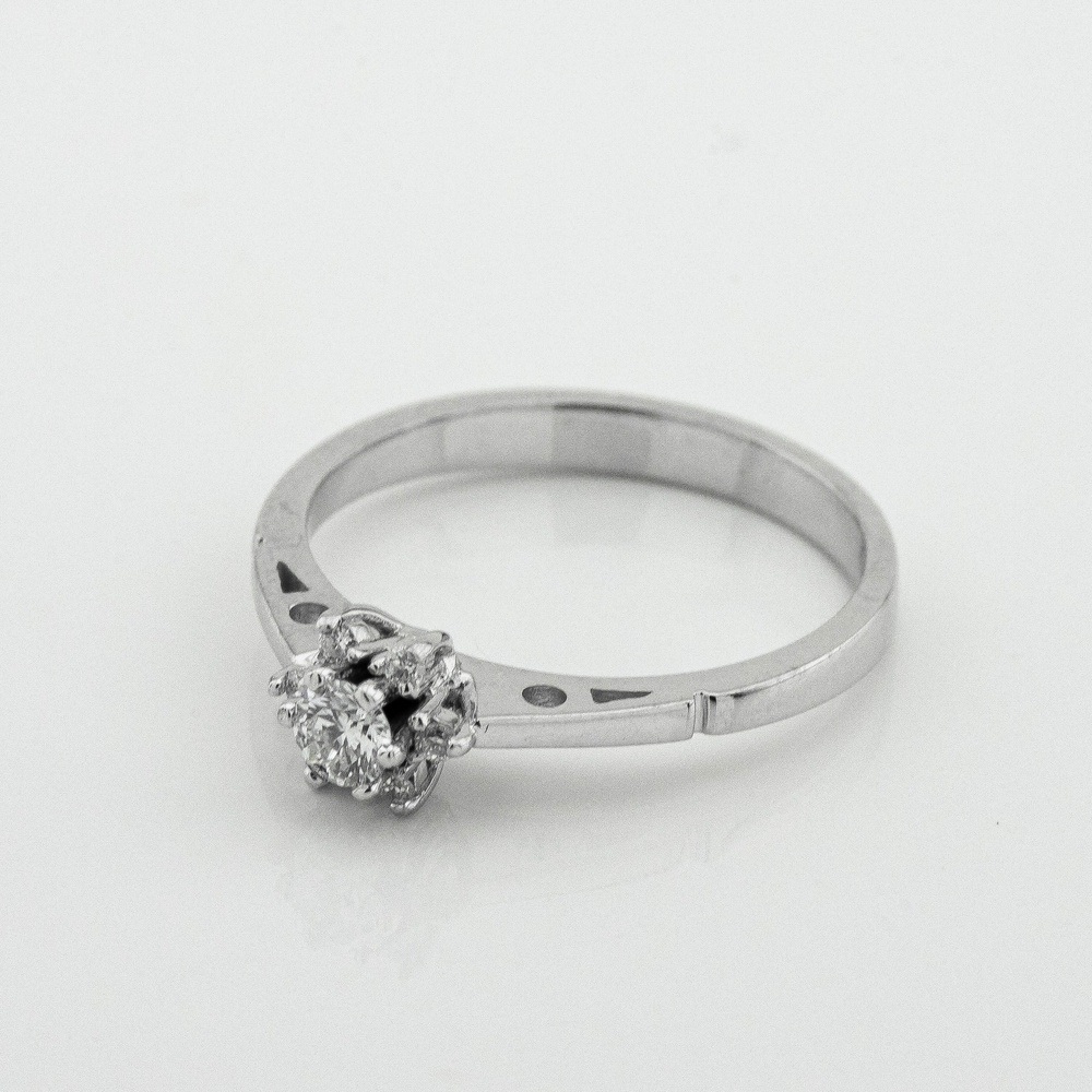 Золотое кольцо с бриллиантами ro11530, 16 размер