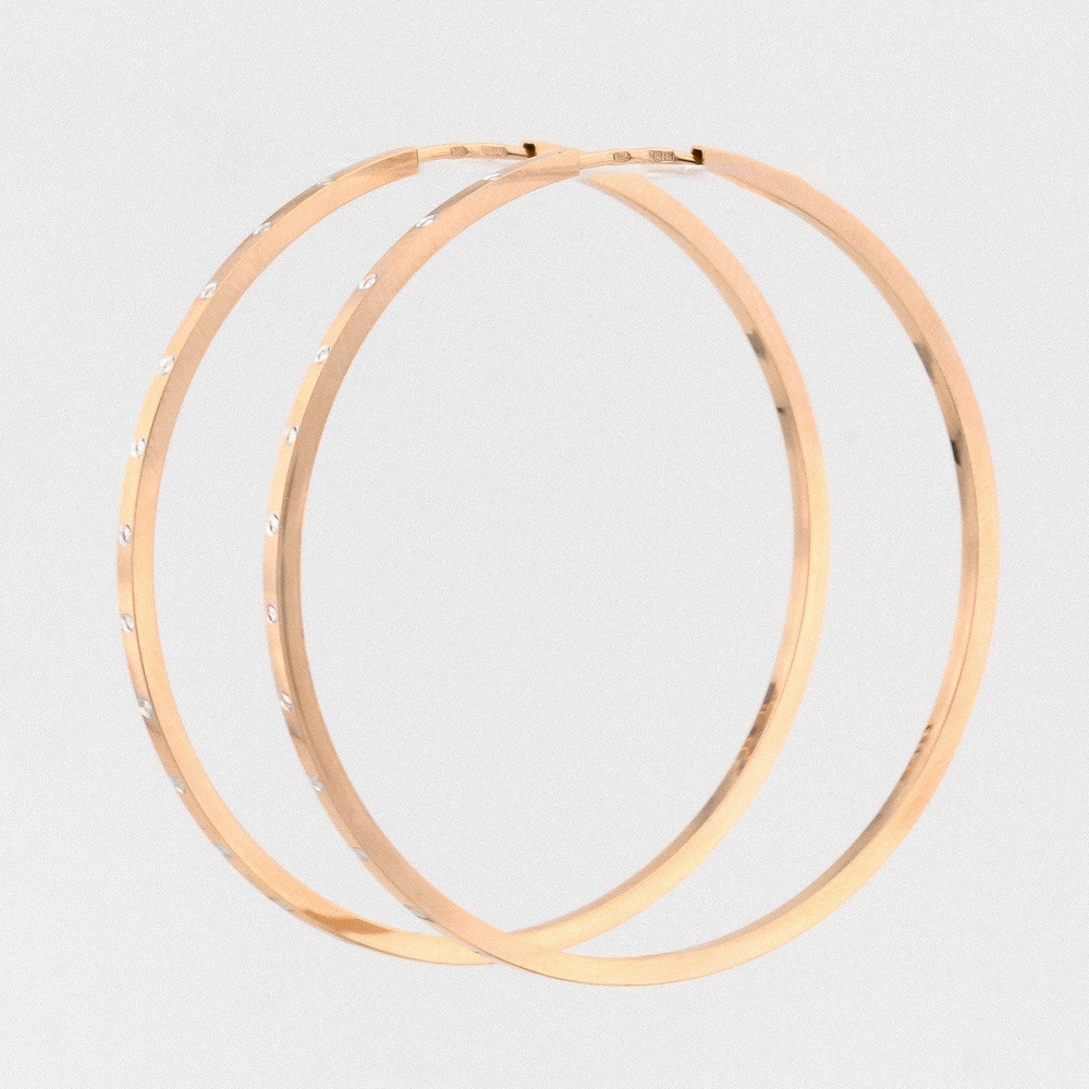 Золоті сережки-кільця великого діаметра (D 5 см) C121015