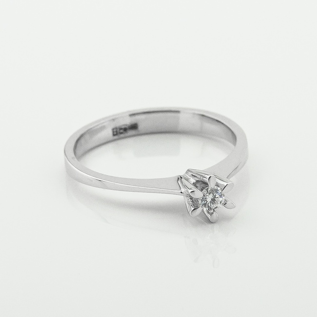 Золотое кольцо с бриллиантом 511612, 16,5 размер