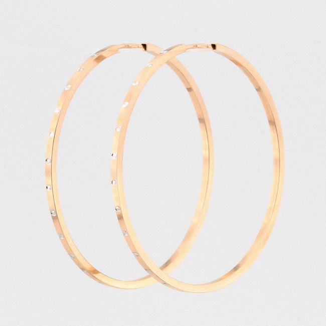 Золотые серьги-кольца крупного диаметра (D 5 мм) C121015
