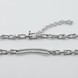 Серебряное цепочное колье Скобы без вставок ko14631, 40 размер