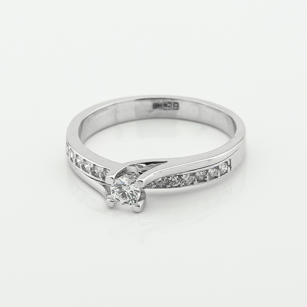 Золотое кольцо с бриллиантами 511618, 17 размер