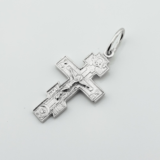 Серебряный крестик с распятием (Спаси и Сохрани) p131007-0782