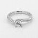 Серебряное кольцо дорожка с одним камнем с фианитами K111696, 17,5 размер
