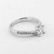 Серебряное кольцо дорожка с одним камнем с фианитами K111696, 17,5 размер