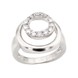 Серебряное кольцо Круги с фианитами K11578, 16,5 размер, 16-5, Белый