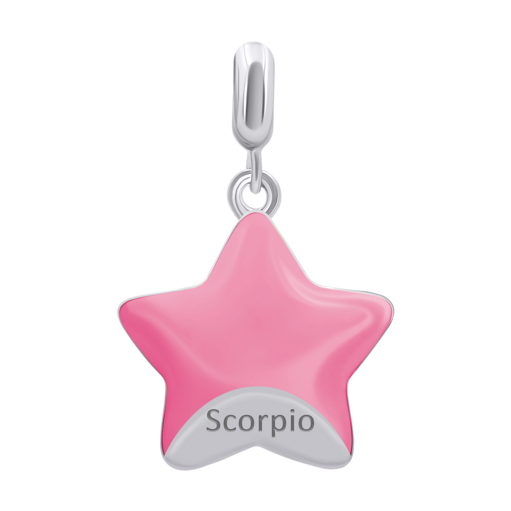 Кулон Скорпион со сливовой и розовой эмалью 3195764006390501