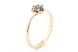 Золотое кольцо "Цветочек" с белыми фианитами классика 11759, 17 размер