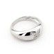 Серебряное кольцо гладкое "Бабочка" с фианитами K11899, 16,5 размер