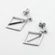 Срібні сережки-підвіски Квадратик паличка (геометрія) c121947
