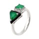 Срібний перстень Трикутник і квадрта з зеленими фіанітамі (геометрія) K11723з, 18 розмір, 18, Зелений