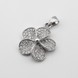 Серебряная подвеска Цветок с белыми фианитами p13865