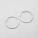 Срібні сережки-кільця з фіанітами (⌀3,5 см) 3202146