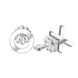 Срібні сережки-пусети (гвоздики) різні "Хрестик та нулик" Арт. 923497