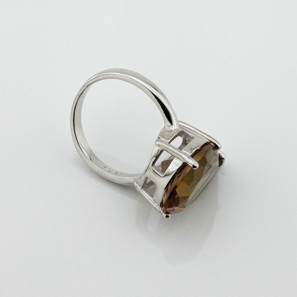 Серебряное кольцо Капля с султанитом 3101970, 16 размер
