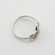 Серебряное кольцо с фианитами с золотыми накладками к668ф, 17 размер