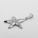 Срібна підвіска Морська зірка з білими фіанітами 13068-4, Білий