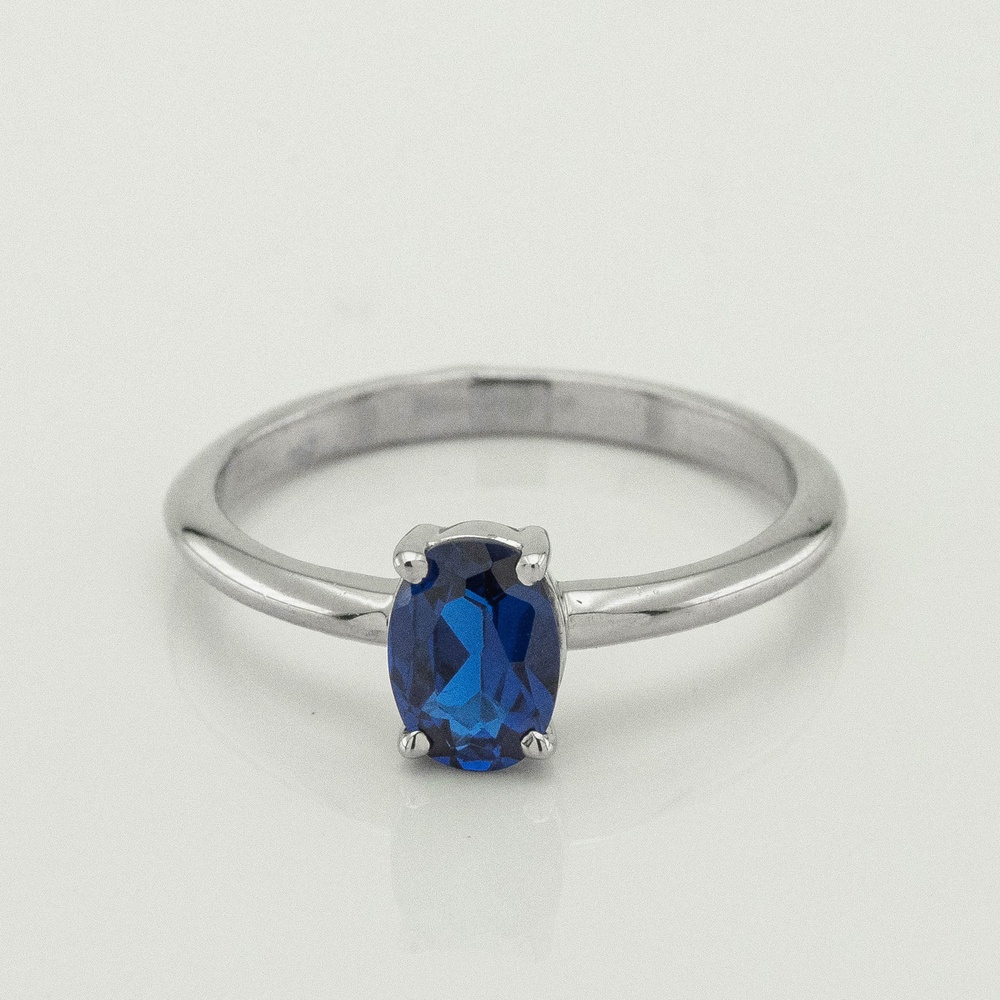 Серебряное кольцо Овал со шпинелью 3101941-4shp, 16,5 размер