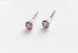 Срібні сережки пусети (гвоздики) з рожевим фианітом завальцовані c23010/R-Н, Рожевий