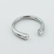 Серебряное открытое кольцо с белыми фианитами k111788,16,5 размер