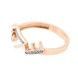 Золоте кільце "LOVE" абстракція з фіанітами KK11560, 18 розмір, 18, Білий