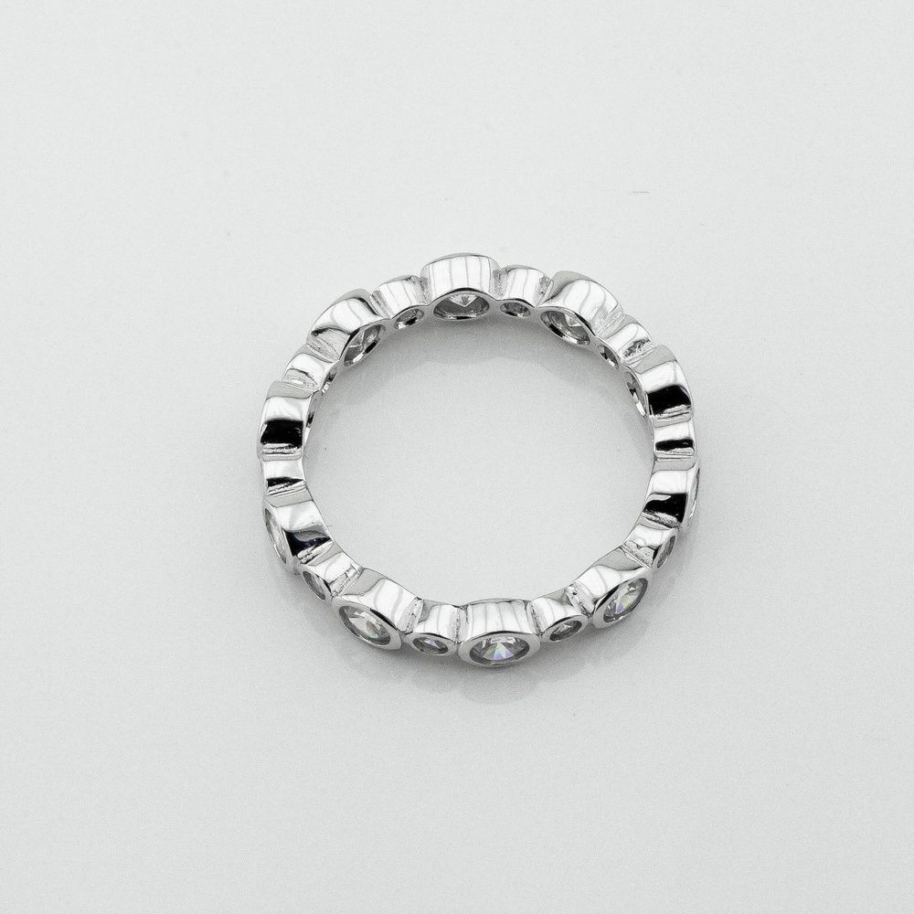 Серебряное кольцо-дорожка с фианитами 3101929, 16,5 размер