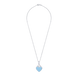Кулон Сердце с голубой эмалью из серебра (11х11) Арт. 5548uuk-1