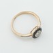 Золотое кольцо Кружок с черными и белыми бриллиантами PSR44626GL,17 размер