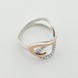 Серебряное кольцо с фианитами с золотыми накладками к602ф, 17 размер