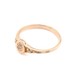 Золотое кольцо "Кружок" с белыми фианитами 111078-1, 17 размер