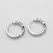 Срібні сережки-кільця з фіанітами (⌀1,7 см) 3202140