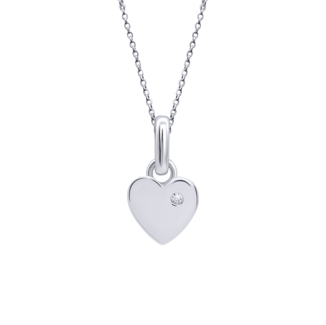 Кулон Сердце малое Swarovski Zirconia из серебра (8х8) Арт. 5603uukc-1