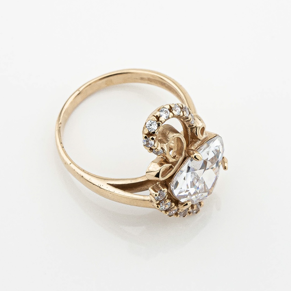 Золотое кольцо с фианитами k111862, 16,5 размер