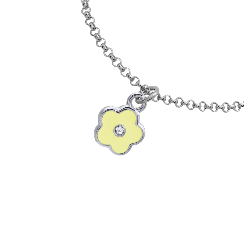 Детский браслет на цепочке Цветочек желтый 4195606006050801, Желтый, UmaUmi Flowers 
UmaUmi Ukraine