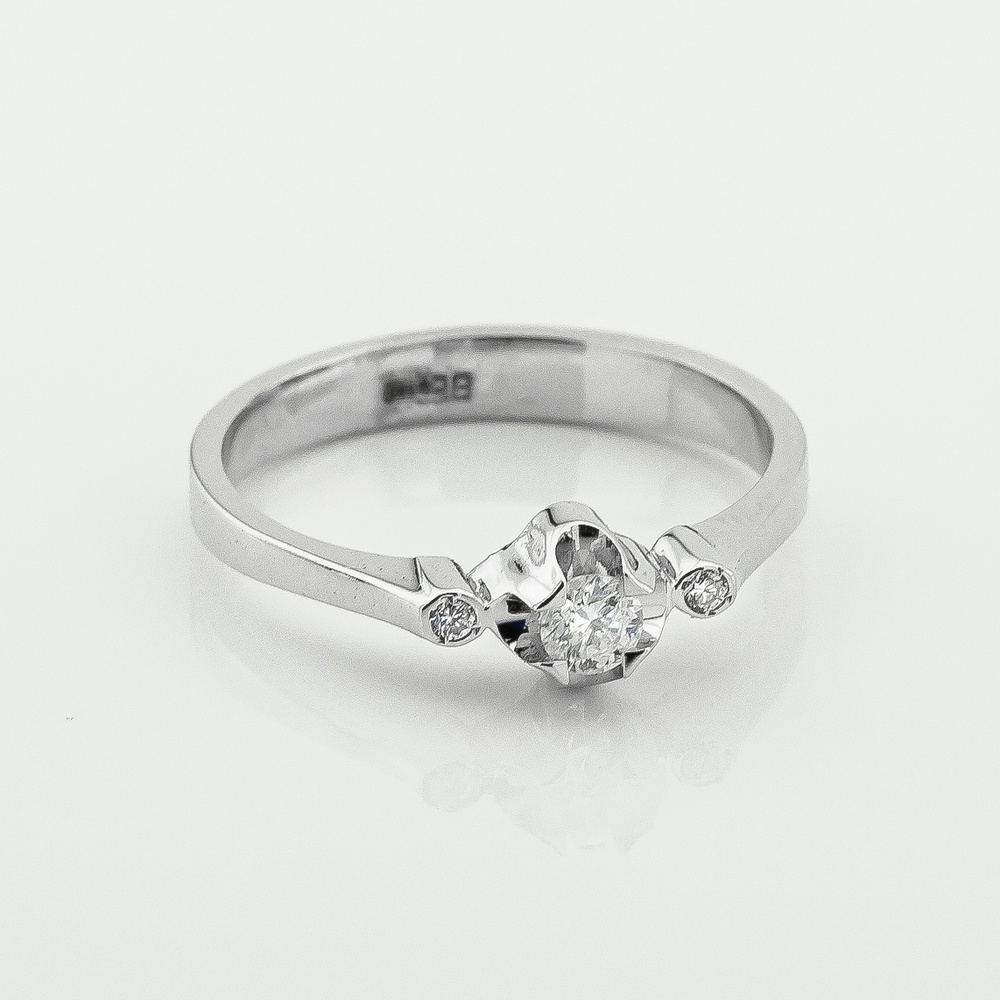 Золотое кольцо с бриллиантами 511602, 16 размер