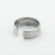 Серебряное открытое кольцо (матовое) без вставок k111910, 16 размер