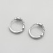 Серебряные серьги-кольца Пряжка (⌀1.3 см) 3202122