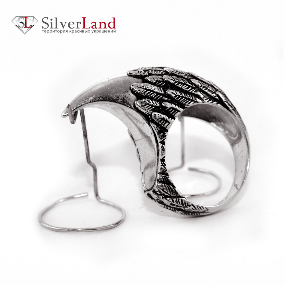 Срібне чорнене кільце ручної роботи "EJ Claw" у вигляді гострого кігтя орла Арт. 1027/EJ розмір 17