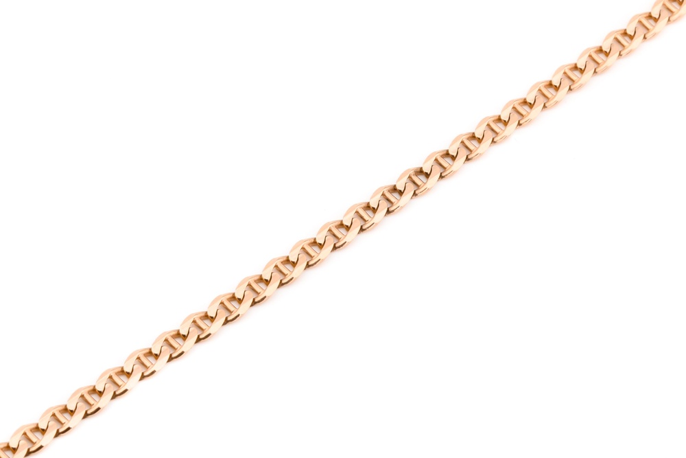 Мягкий браслет из красного золота цепью КВ15185, 20 размер