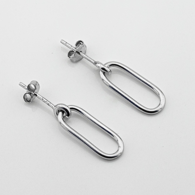 Срібні сережки-висюльки Мінімалізм c121930
