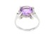 Серебряное кольцо с фиолетовым круглым аметистом и белыми фианитами 11334-2, 18 размер, 18, Фиолетовый