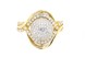 Кольцо из желтого золота 585 с белыми фианитами КК11424, 18 размер, 18, Белый