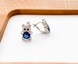 Серебряные серьги "Мишка" с синим фианитом детские Арт. с23102/b, Синий