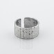 Серебряное кольцо широкое текстурное незамкнутое 3101961, 16 размер