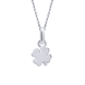 Срібний кулон Чотирилисник малий з фіанітом Сваровські (8х8) Арт. 5610uukc-1