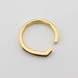 Серебряное кольцо Дорожка с черными фианитами незамкнутое k111606, 16 размер