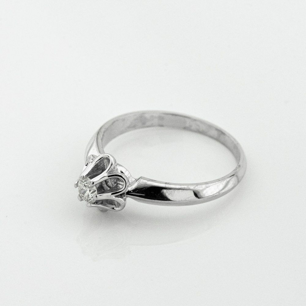 Золотое кольцо с бриллиантом ro11533, 16 размер
